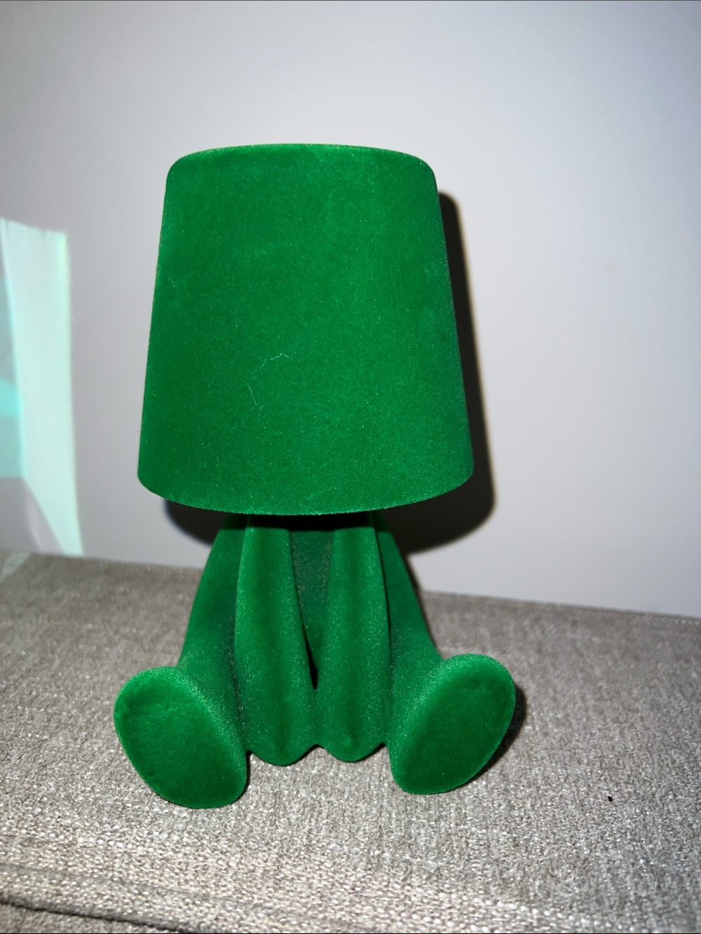 Green Velvet Novelty Table Lamp